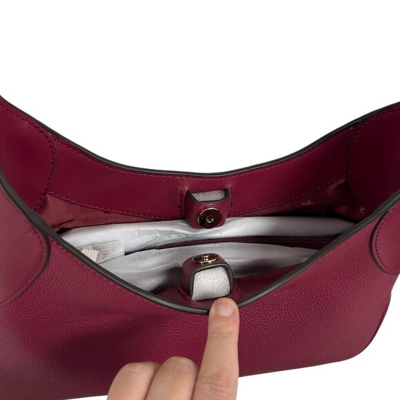 NWT Kate Spade Cranberry Pebbled Leather Aster Adjustable Shoulder Bag - Picture 7 of 8